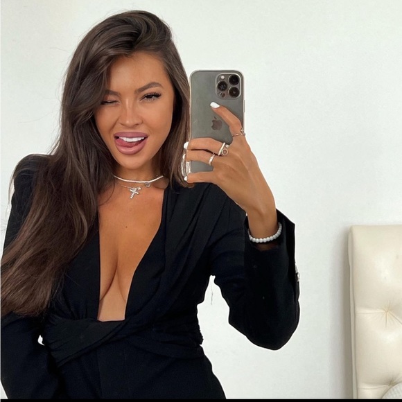 Zara black draped dress - Picture 2 of 15